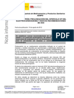 ONDANSETRÓN- PROLONGACIÓN DEL INTERVALO QT DEL  ELECTROCARDIOGRAMA Y NUEVAS RECOMENDACIONES  DE USO