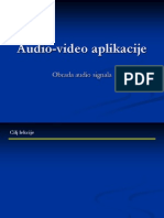 Audio and video applications and audio signal processing