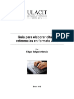 Guía Para Elaborar Citas y Referencias en Formato APA - Edgar Sagado García (2012)