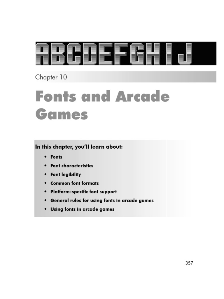 Fonts in Arcade Game Design | PDF | Typefaces | Serif