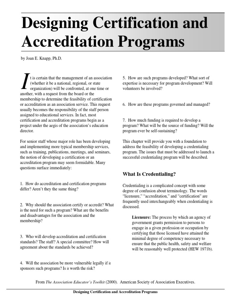 Understanding Accreditation Basics | PDF | Professional Certification ...