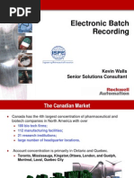 Electronic Batch Recording: Kevin Walls Senior Solutions Consultant