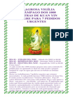 Milagrosa Vigília Relâmpago Dos 1000 Mantras de Kuan Yin