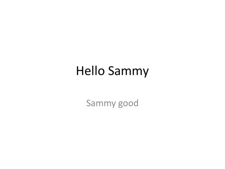 Greeting Message for Sammy | PDF