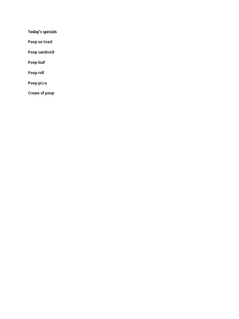 Poop On Toast Poop Sandwich Poop Loaf Poop Roll Poop Pizza Cream of ...