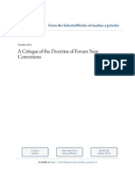 A Critique of The Doctrine of Forum Non Convenoen - by Markus A. Petscheb (2011)