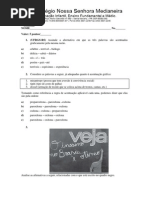 Exercícios Acentuação