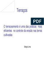 Terraços para controle de erosão