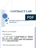 Contract Law: Readings: Chapters 8, 9 and 10 (6th/7th Ed)