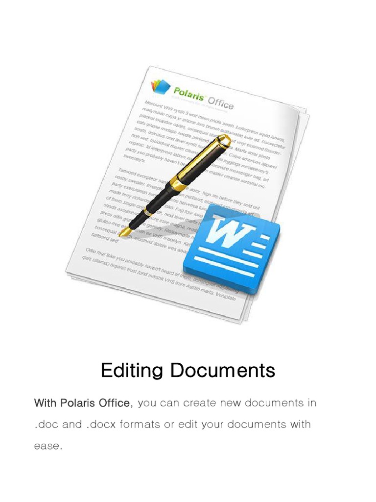Polaris Office Document Editing Guide | PDF | Shape | Paragraph