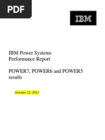 IBM Power Systems Performance Report Power7, Power6 and Power5 Results