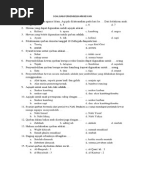 Bank Soal Pai Kelas Ix
