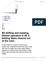 Bit Shifting and Masking, Bitwise Operators in AS 3. Getting Alpha Channel Out of The Color