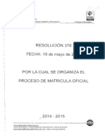 Proceso de Matricula Oficial 2014-2015 (1)