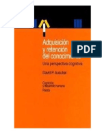 Ausubel Adquisicion y Retencion Del Conocimiento PDF
