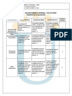 Rubrica de Evaluacion - Reconocimiento General y de Actores 2014I