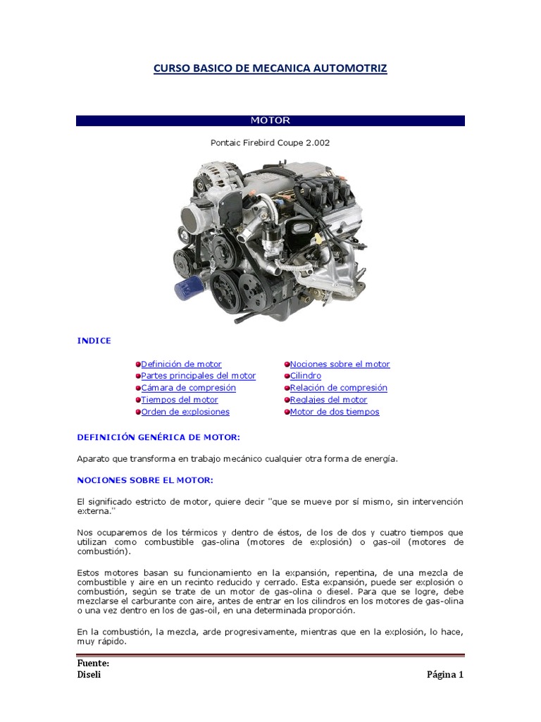 Curso Basico De Mecanica Automotriz Pdf Carburador Direccion