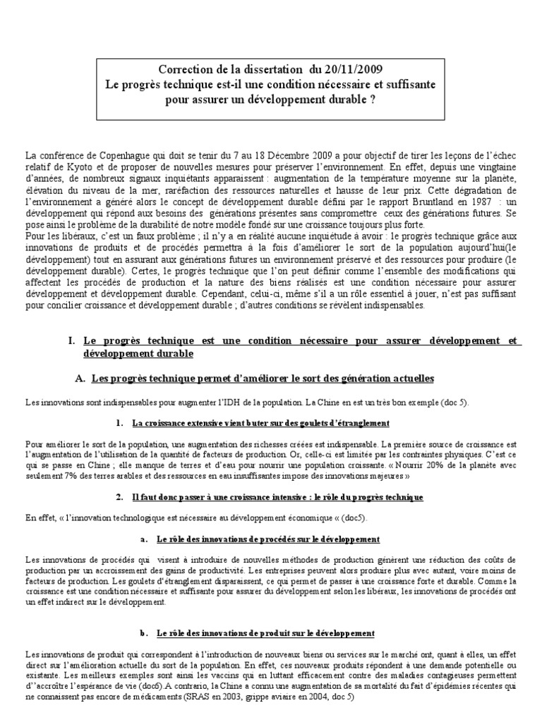 dissertation terminale es croissance developpement