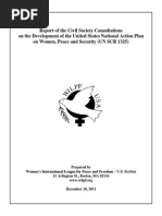 Report of the Civil Society Consultations
on the Development of the United States National Action Plan on Women, Peace and Security (UN SCR 1325)