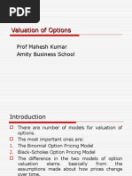 Valuation of Options