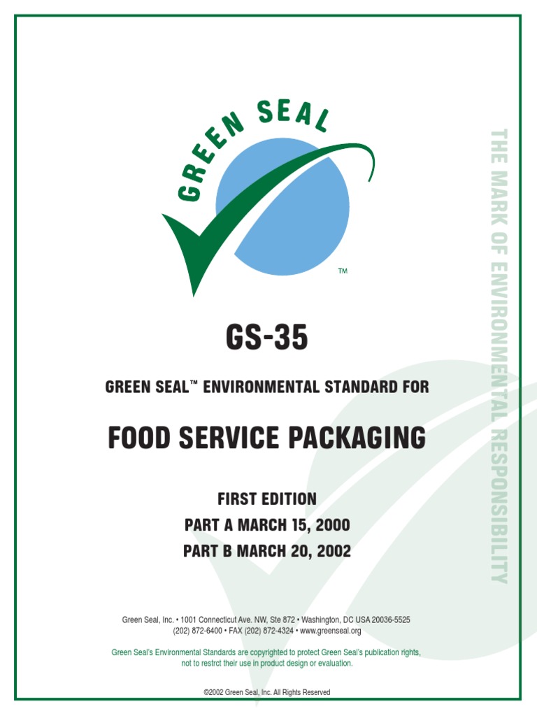 Food Service Packaging Gs-35 | PDF | Packaging And Labeling | Recycling