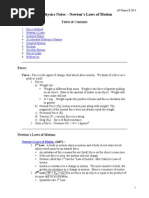 AP Physics Notes - Newton's Laws of Motion