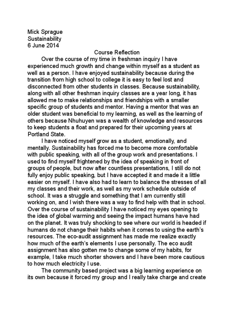 Sustainability Final Paper e Port | PDF | Nature