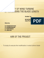 Study of Wind Turbine by Increasing The Blade Length: Guided by M.Sachidhanandam, Asst - Professor