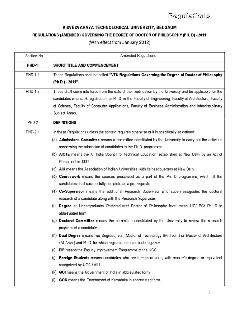 vtu phd doctoral committee format