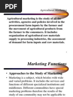 Agricultural Marketing Is The Study of All The