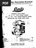 Lister D Workshop Manual