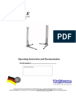 Operating Instruction and Documentation: Automotive Lift Date: 10-2000 Manual Date: 06.10.2000 Version: Electronic