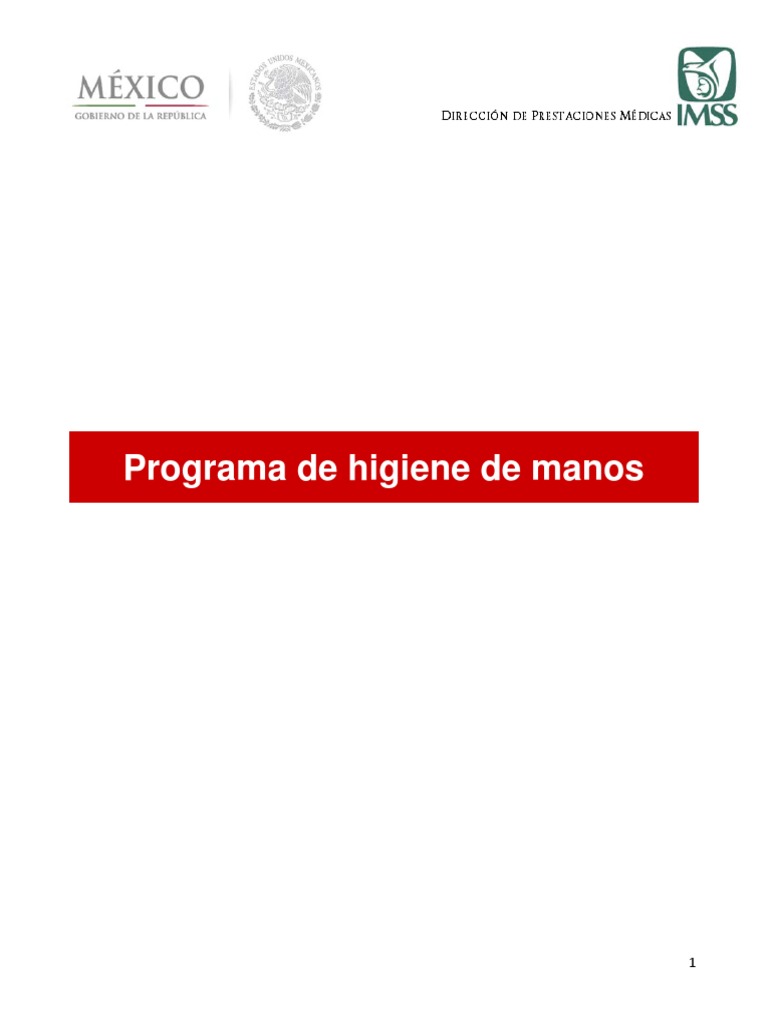 Programa de Higiene de Manos en Salud | PDF | Lavado de manos ...