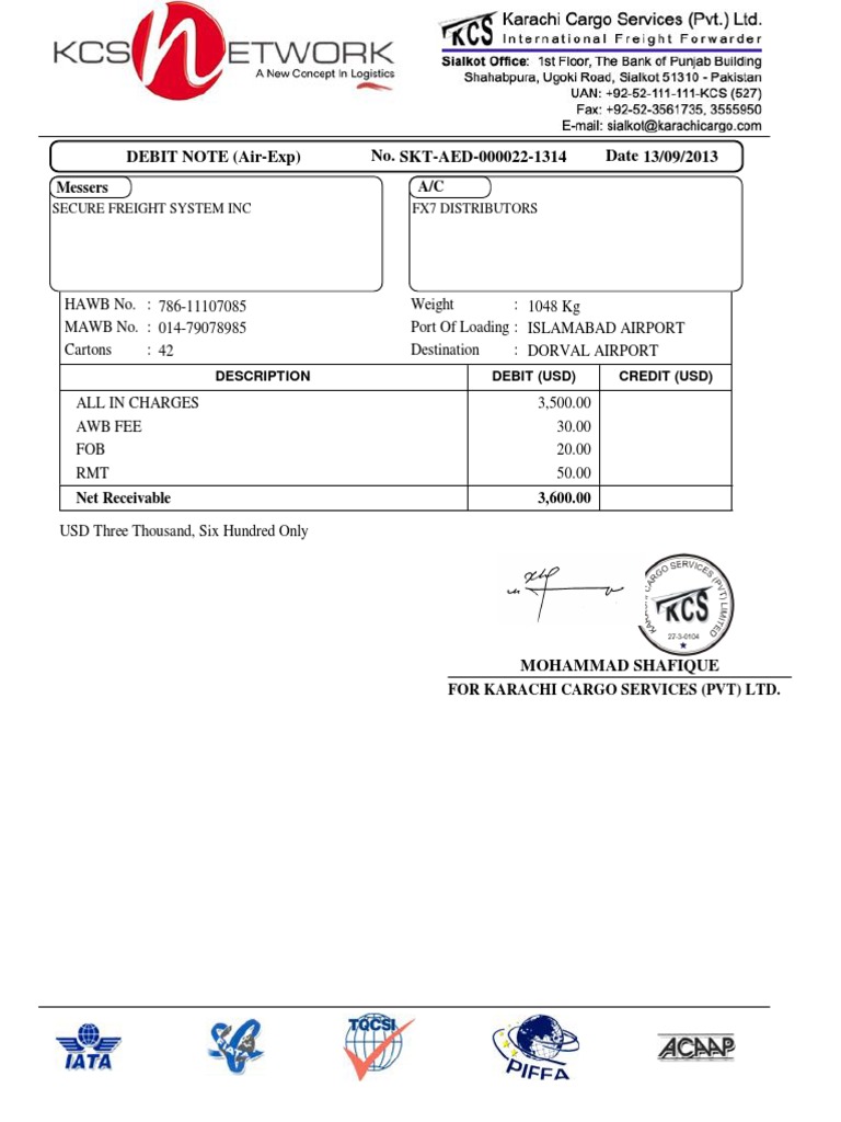 Air Freight Invoice Details 2013 | PDF | Business