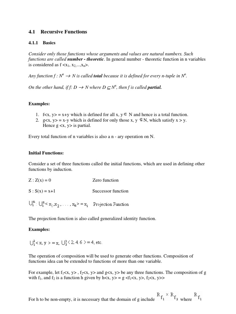 Recursive Functions Function Mathematics Variable Mathematics