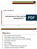 Introduction to Data and information maanagemnet