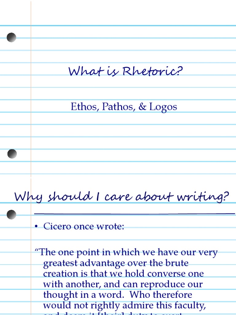 Understanding Rhetoric: Ethos, Pathos, Logos | PDF