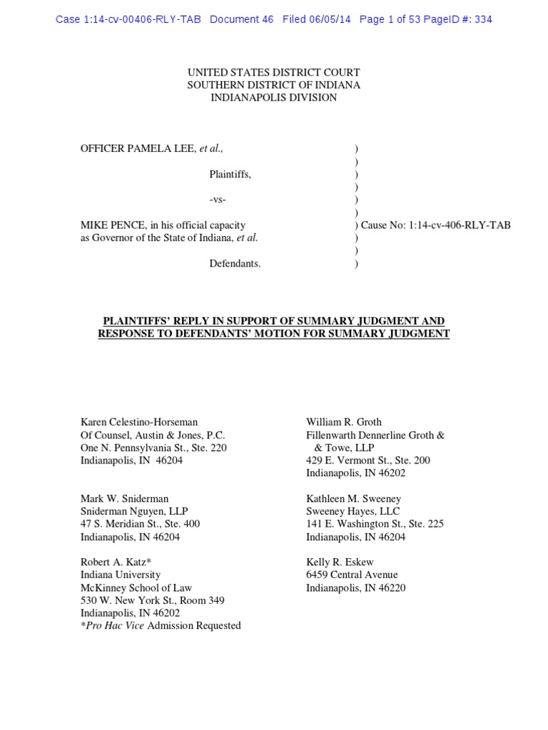 114cv00406 46 Suspect Classification Fourteenth Amendment To