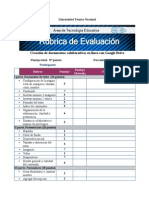 Rúbrica de Evaluación