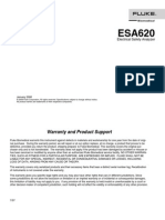 Esa620 - Safety Electric Analyzer - Fluke Biomedical - Operating Manual