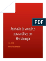 Aquisição de amostras para análises em Hematologia