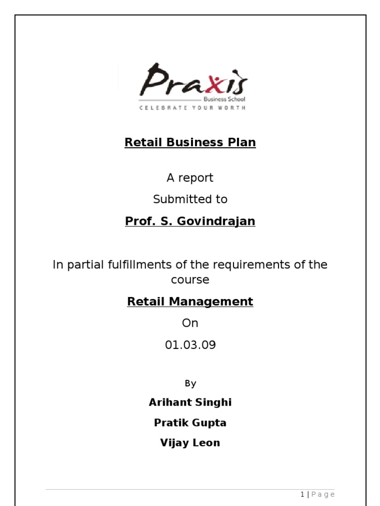 Indian Retail Business Plan Overview | PDF | Grocery Store | Retail