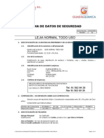 Hoja de Msds - Guadalquimica