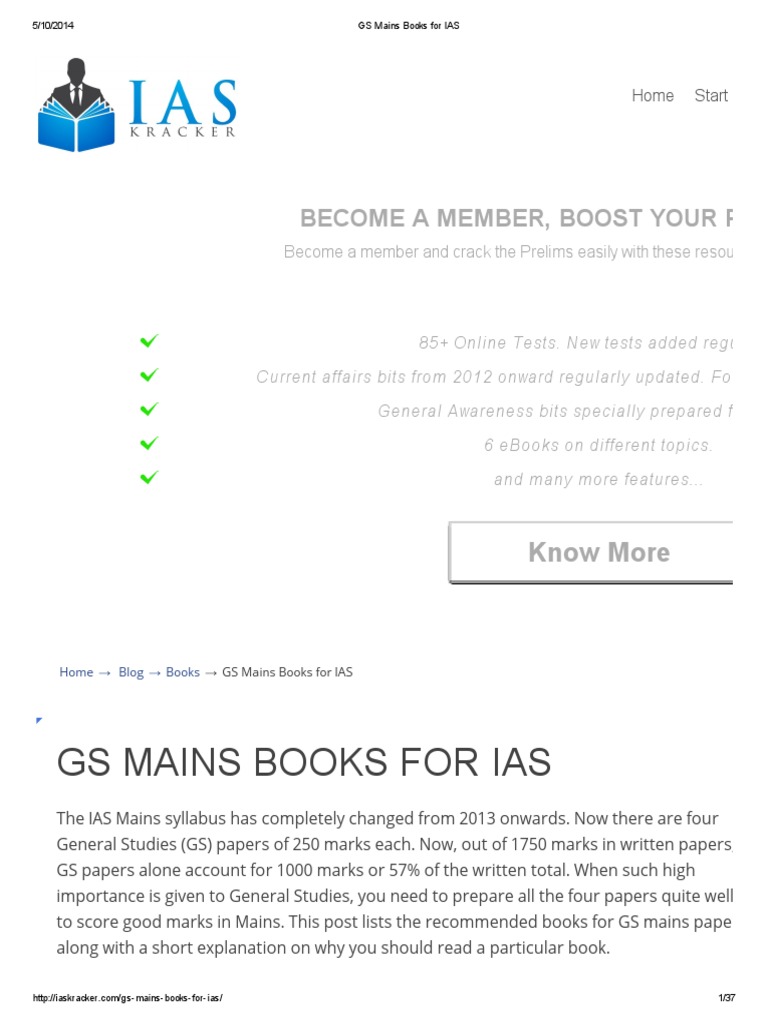 GS Mains Books For IAS | PDF | Economy Of India | Economies