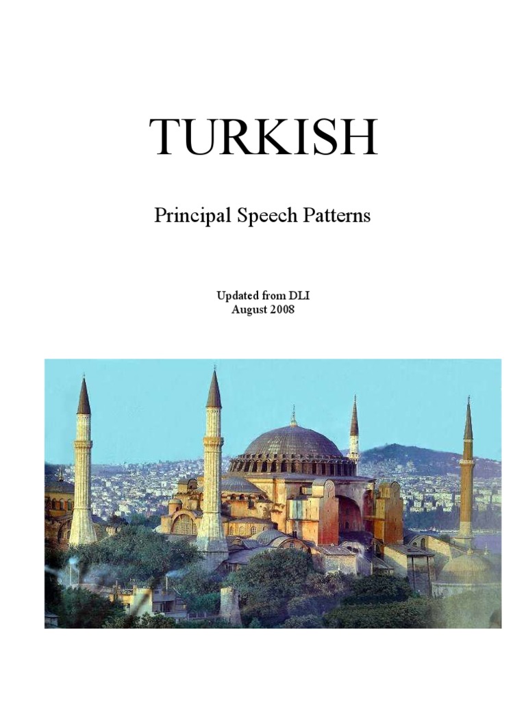 Turkish Speech Patterns Reference Guide | PDF | Adjective | Word