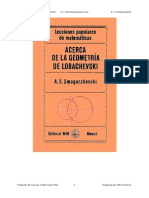 Acerca de La Geometria de Lobachevski - A. S. Smogorzhevski