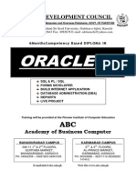 Oracle 9I: Skill Development Council