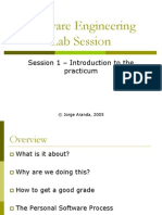 Software Engineering Lab Session: Session 1 - Introduction To The Practicum