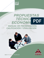 Propuestas Técnicas y Económicas Manual de Presentación, Calificación y Evaluación