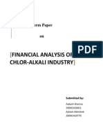 Financial Analysis of Chlor-Alkali Industry